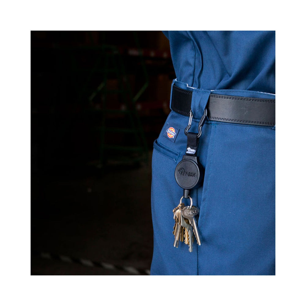 KEY-BAK - MID6 Heavy Duty Retractable Keychain | Carabiner or Belt Clip