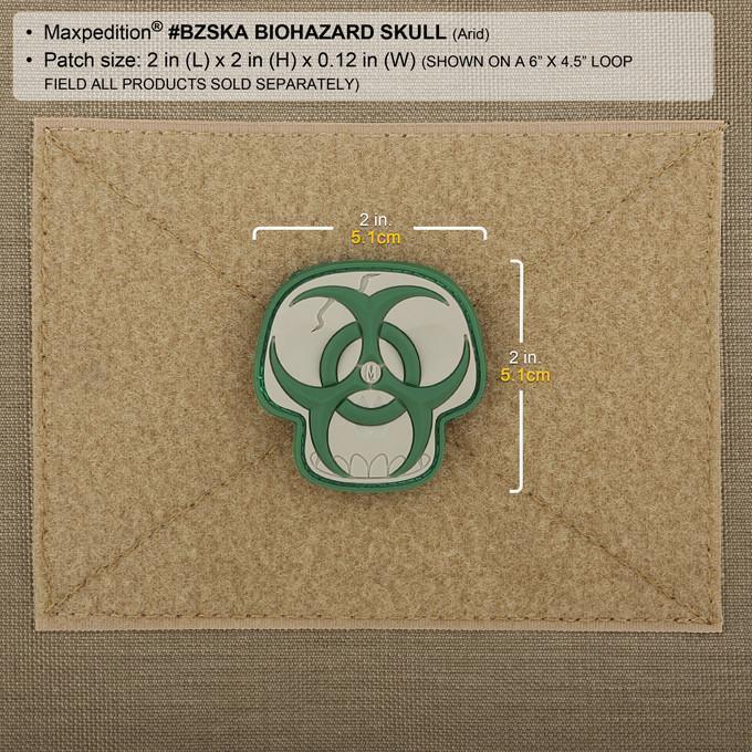 Maxpedition Biohazard Skull Morale Patch-Morale Patches-Maxpedition-TacSource