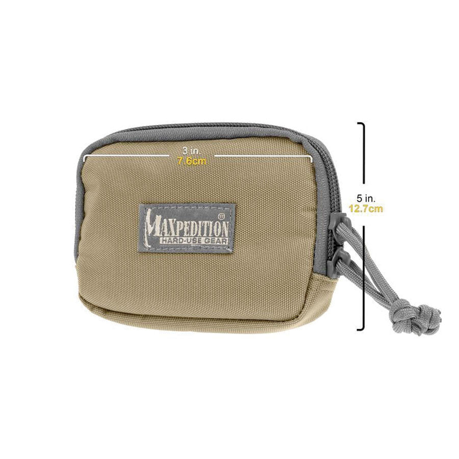 Maxpedition Hook & Loop 3x 5 Inches Zipper Pocket Khaki Foliage-Pouches-Maxpedition-TacSource