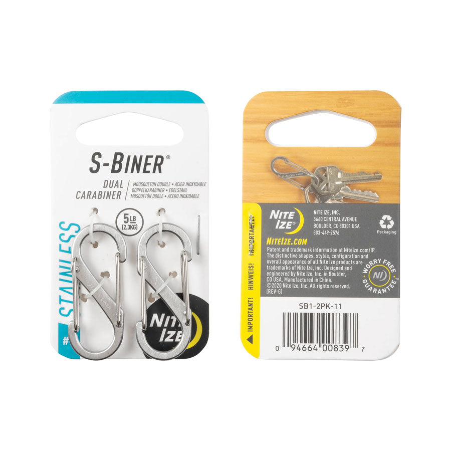 Nite Ize - S-Biner Dual Carabiner | Stainless Steel